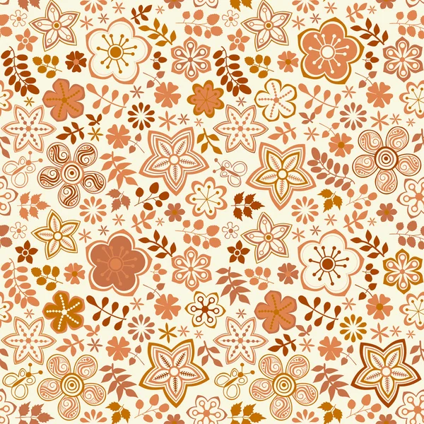 Motif floral sans fin — Image vectorielle