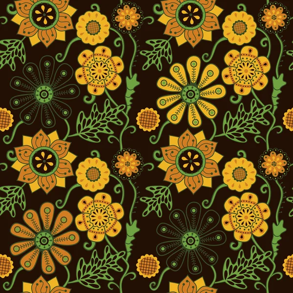 Motif floral sans fin — Image vectorielle