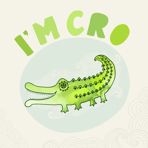 Cartoon crocodile — Stock Vector