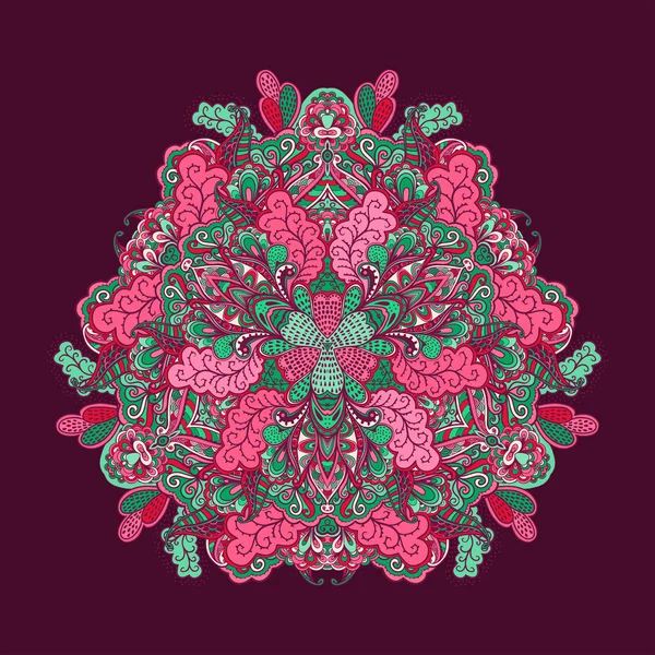 Patrón de encaje redondo ornamental — Archivo Imágenes Vectoriales