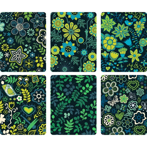 Mode tablet skins. moderne bloemenpatronen — Stockvector