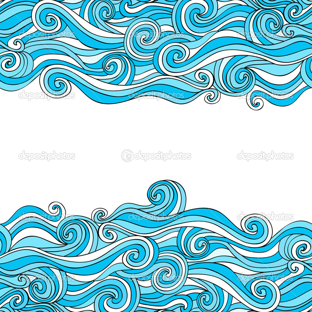 Colorful seamless waves background