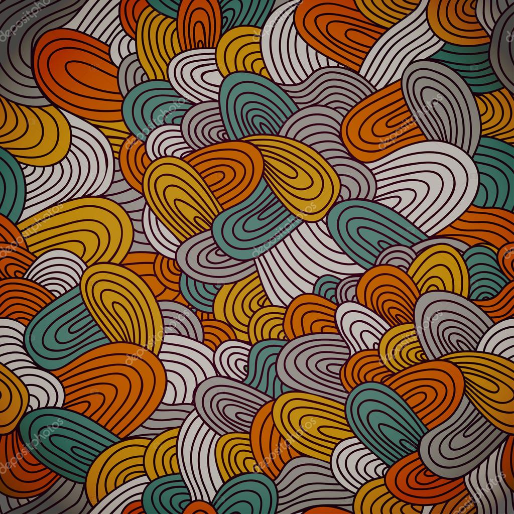 Seamless wave hand-drawn pattern, waves background Stock Vector by ...