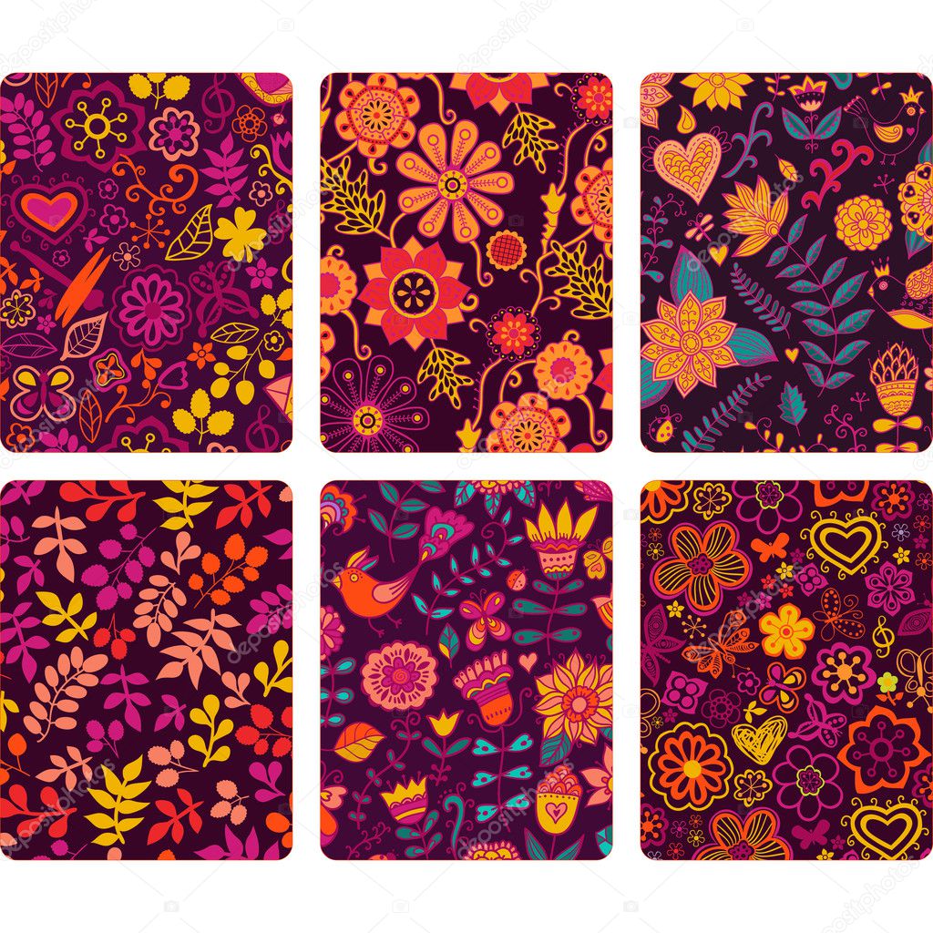 Fashion tablet skins. Modern floral patterns