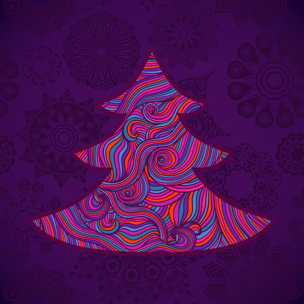 Julgran av mosaik elementen — Stock vektor