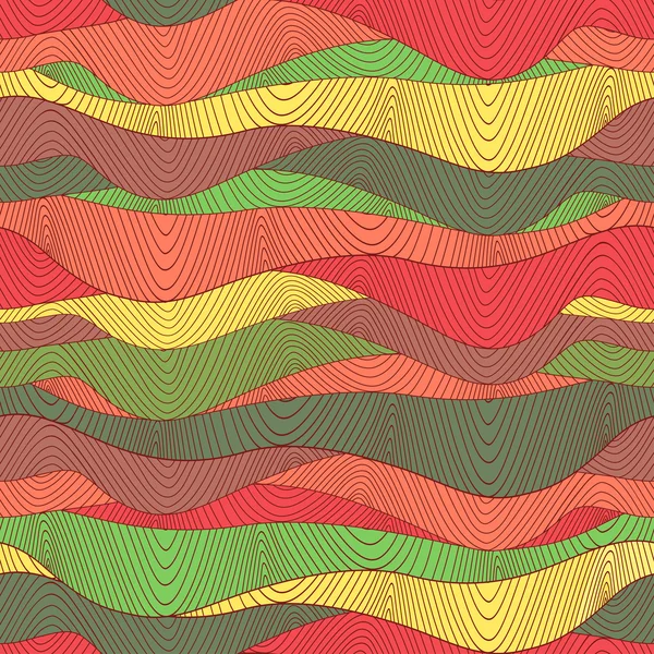 Texture des vagues sans couture, fond ondulé . — Image vectorielle