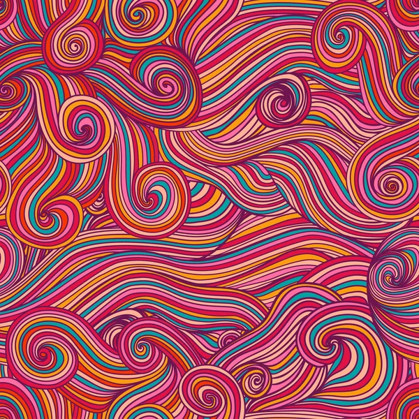 Texture des vagues sans couture, fond ondulé — Image vectorielle