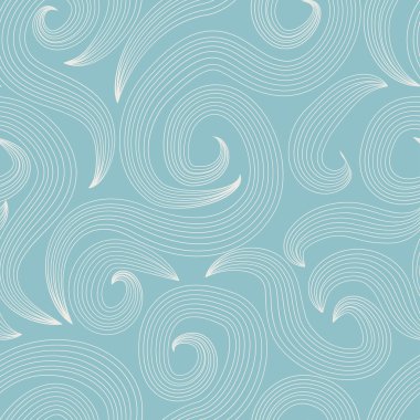 Dikişsiz dalgalar çizilmiş desen