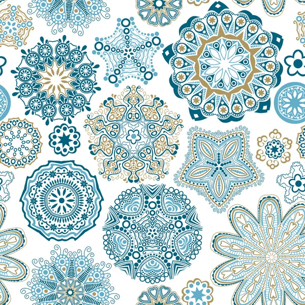 Modèle sans couture flocon de neige — Image vectorielle