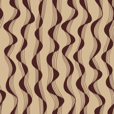 Seamless abstract hand-drawn waves texture, wavy background. Cop clipart