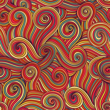 Seamless abstract hand-drawn waves texture, wavy background.Cop clipart