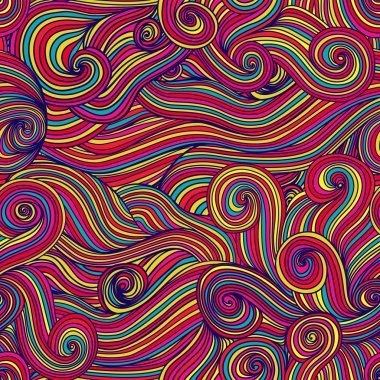 Dikişsiz soyut çizilmiş texture.copy t o kareye dalgalar.