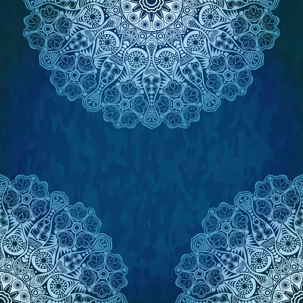 Decoratieve ronde kant patroon, cirkel achtergrond met veel details, ziet eruit als Haakvideo handgemaakte kant op grunge achtergrond, lacy arabesque ontwerpen. Oriënteer traditionele ornament. Oosters motief — Stockvector