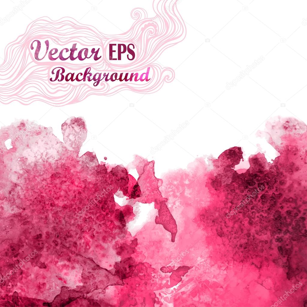 Abstract hand drawn watercolor background,vector illustration, stain watercolors colors wet on wet paper.