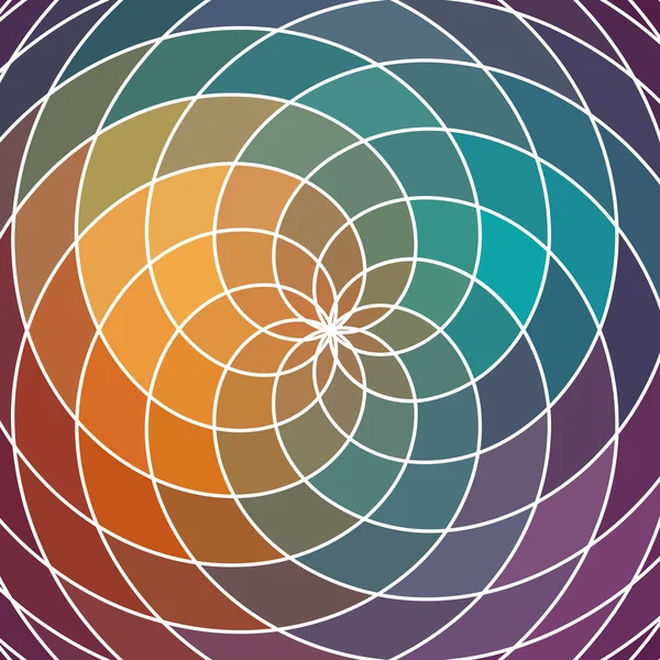 Mosaico roda de cores espectro feito de formas geométricas. Arco-íris — Vetor de Stock