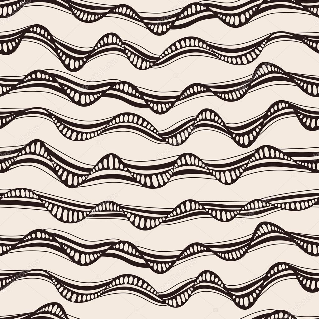 Seamless abstract hand-drawn waves texture.Copy that square to t