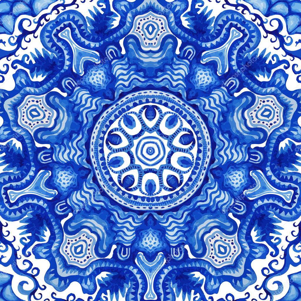 and blue designs