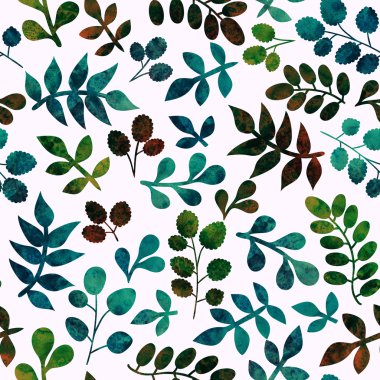 Sulu Boya Dikişsiz desen yaprakları Tema, sonbahar sorunsuz pat