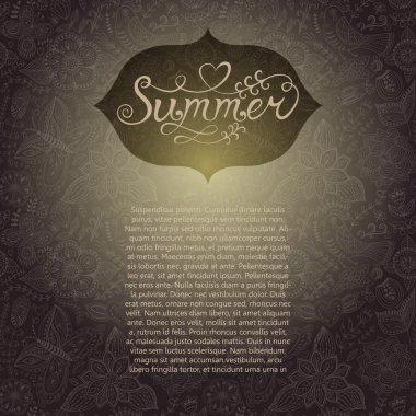 Vector floral sorunsuz geçmiş. Vintage etiket tasarımı 