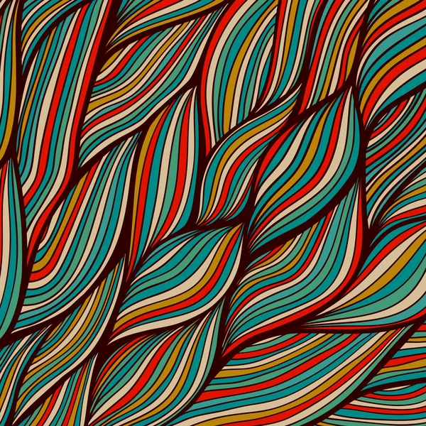 Vector hand-drawn waves texture, wavy background. Backdrop templ — Stock Vector