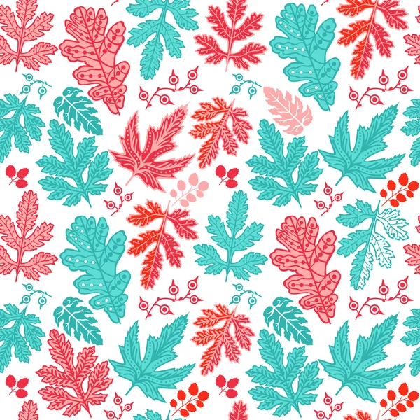 Seamless leaf pattern.Leaf background. Autumn seamless pattern. — Stock Vector