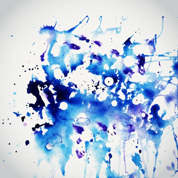 Vector watercolor texture. Blue grunge paper template. Water. We — Stock Vector