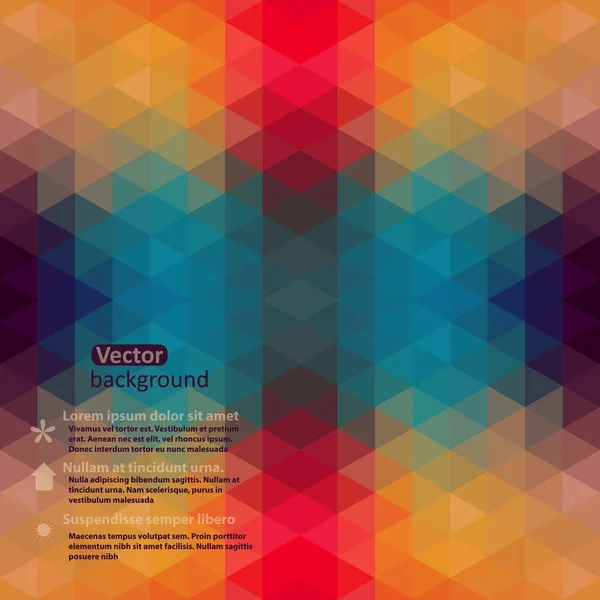 Retro patroon van geometrische vormen. kleurrijke mozaïek banner. geome — Stockvector