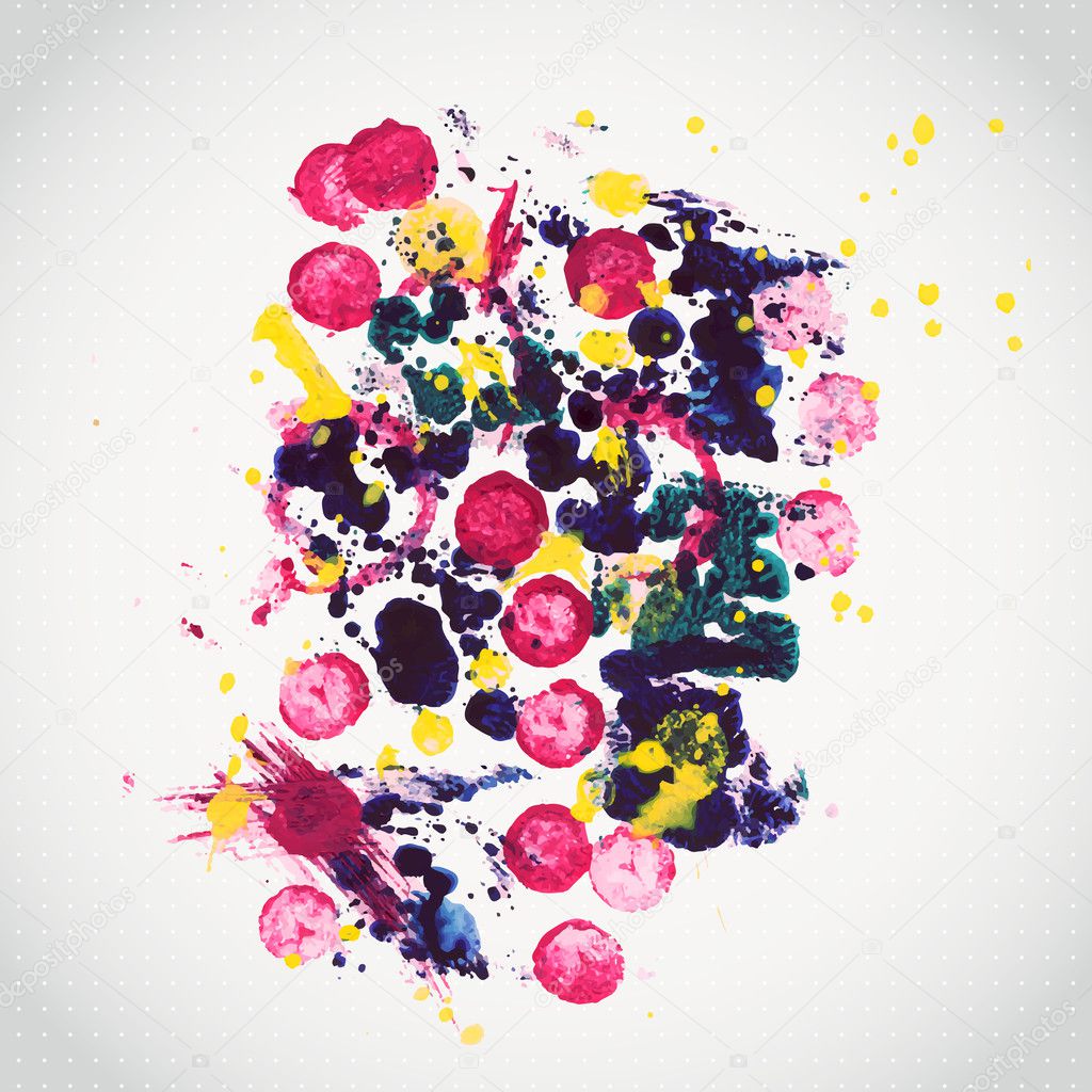 Vector watercolor texture. Watercolor spray background, paper te