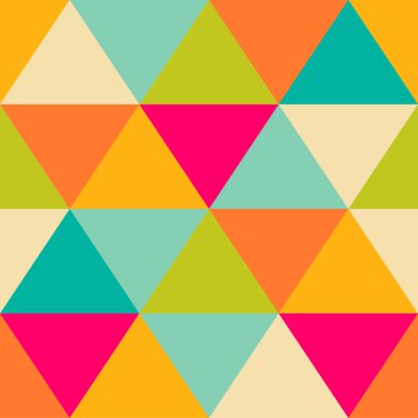 Retro desen geometrik şekiller. renkli mozaik afiş. geome