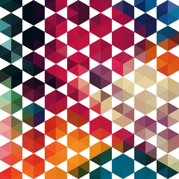 Vektör retro desen geometrik şekiller. renkli mozaik afiş — Stok Vektör