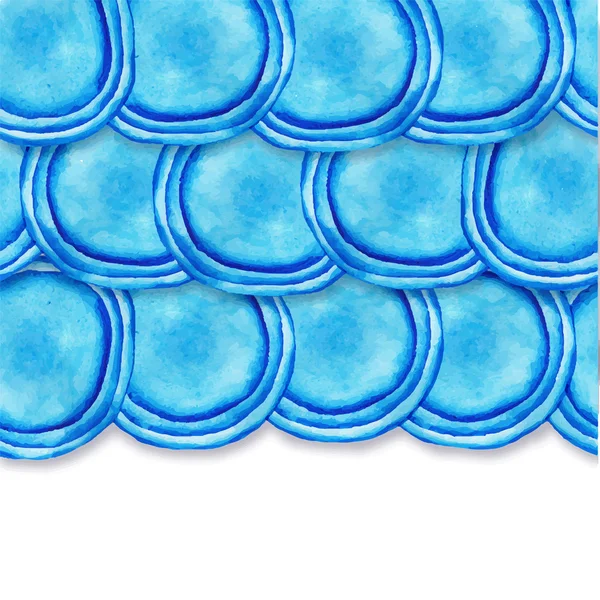 Vector ronde vormen aquarel sieraad. verven. Aquarel blu — Stockvector