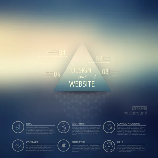 Vector web en mobiele interface sjabloon. Corporate website desi — Stockvector