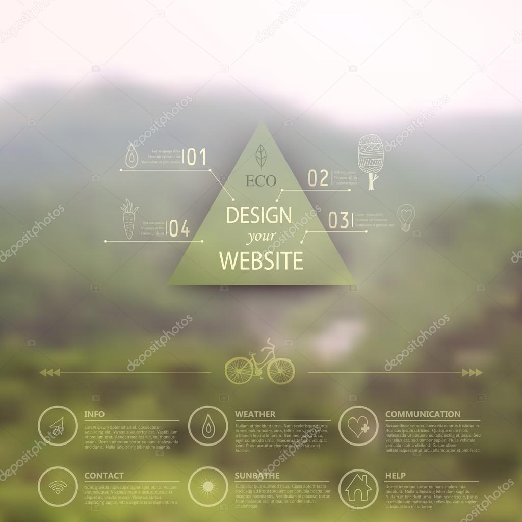 Vector web and mobile interface template. Corporate website desi