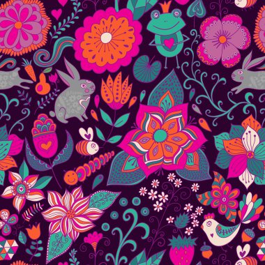 romantik doodle çiçek dokusu. o kareyi tarafına kopyalayın ve