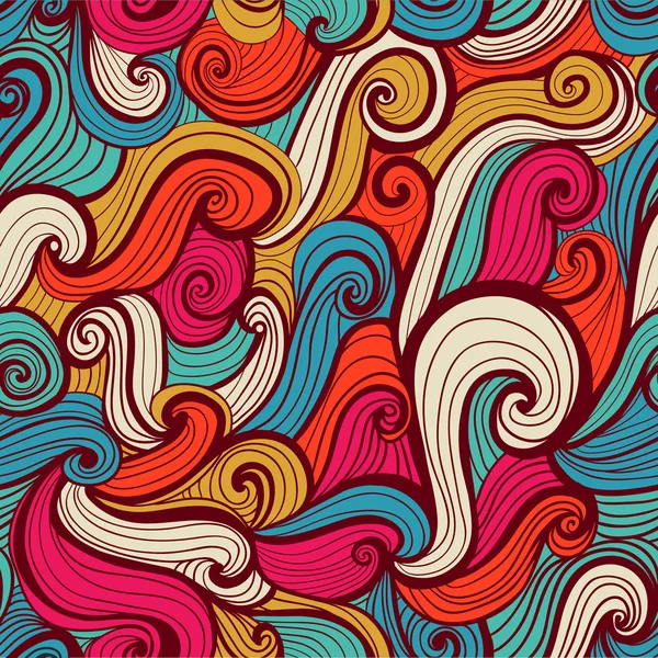 Seamless abstract hand-drawn pattern, waves background. Seamless — Stock Photo, Image