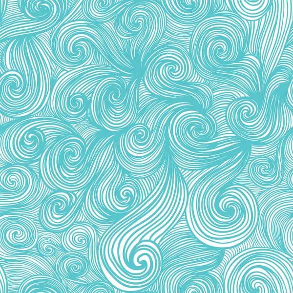 Patrón dibujado a mano abstracto sin costuras, ondas de fondo. Sin costuras — Foto de Stock
