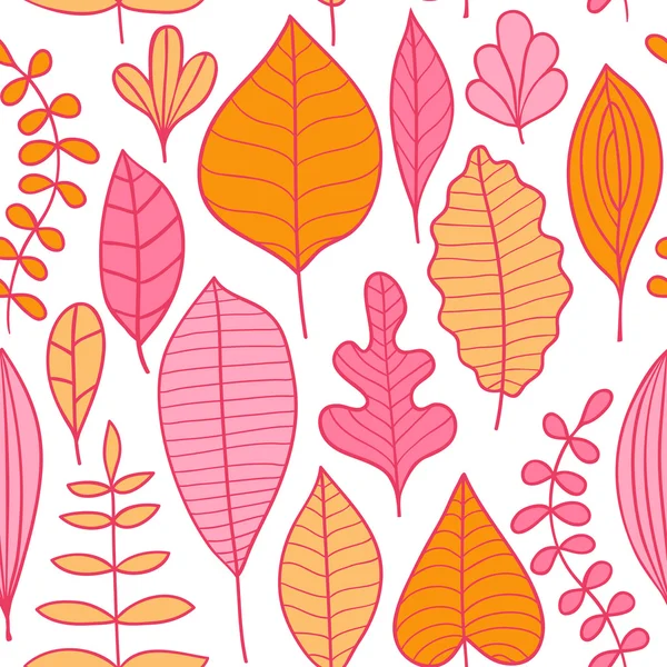Seamless mönster med blad, abstrakt leaf textur, ändlösa backg — Stockfoto