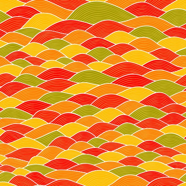 Raster seamless wave hand-drawn pattern, waves background (seaml — Stock Photo, Image