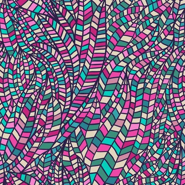 Patrón de ondas dibujadas a mano abstractas sin costuras, fondo ondulado. Mar. — Foto de Stock