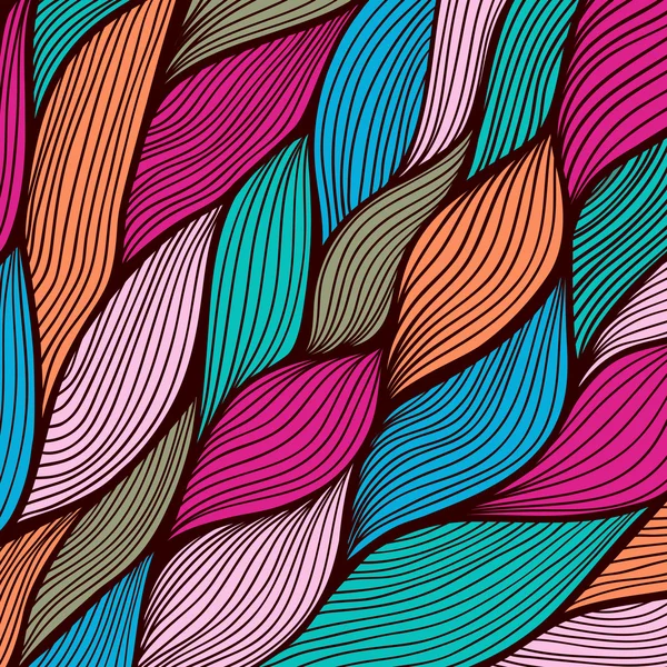 Abstract hand-drawn waves texture, wavy background. Colorful wa — Stock Photo, Image