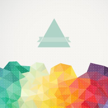 Triangle background, illustration. Abstract hand drawn banner, i