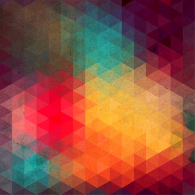 üçgenler desen geometrik şekiller. renkli mozaik zemin.