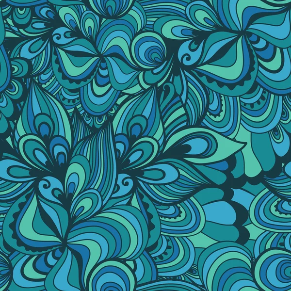 Nahtlose Welle handgezeichnete Muster, Wellen Hintergrund (nahtlos t — Stockfoto