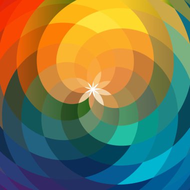 vektör şablon spiral, geometrik çiçek. bri, soyut şablon