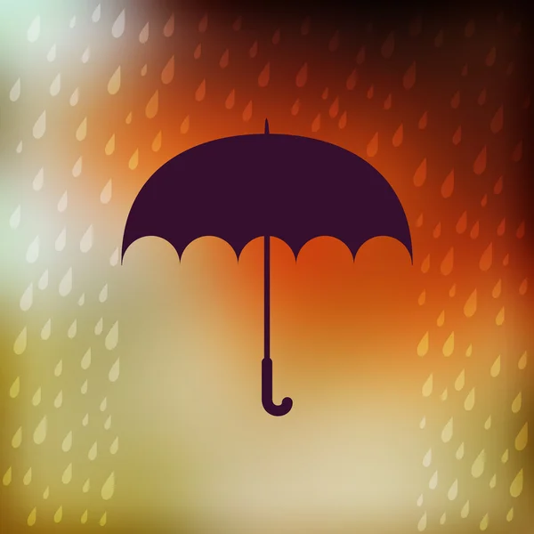 Retro umbrella symbol on hipster background. Retro background wi — Stock Vector