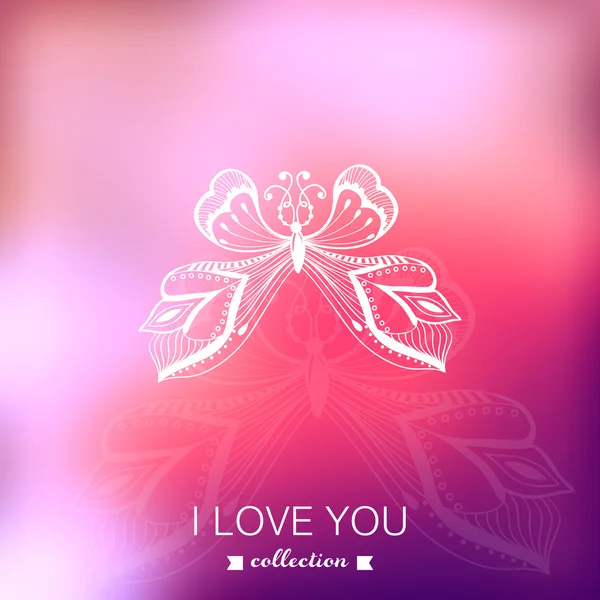 Vector Valentine's Day background. Blurred template, holiday. In — Stock Vector