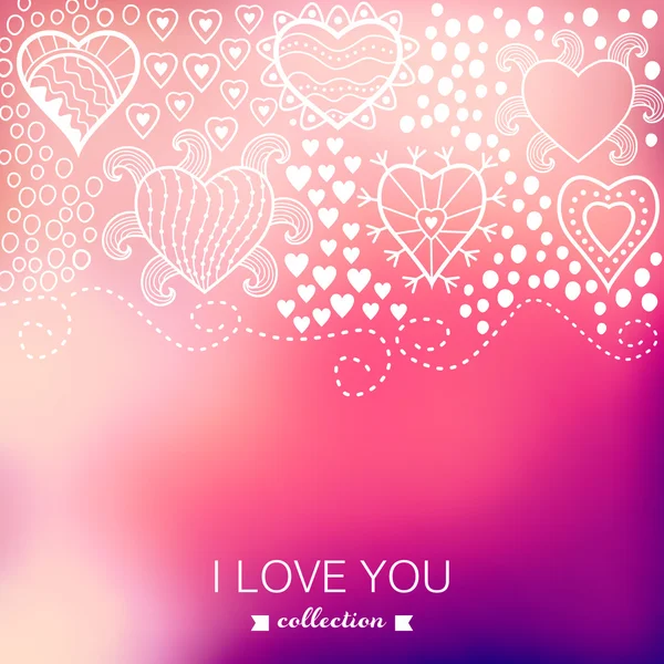 Vector Valentine's Day background. Blurred template, holiday. In — Stock Vector