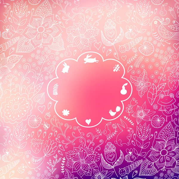 Vector Valentine's Day background. Blurred template, holiday. In — Stock Vector
