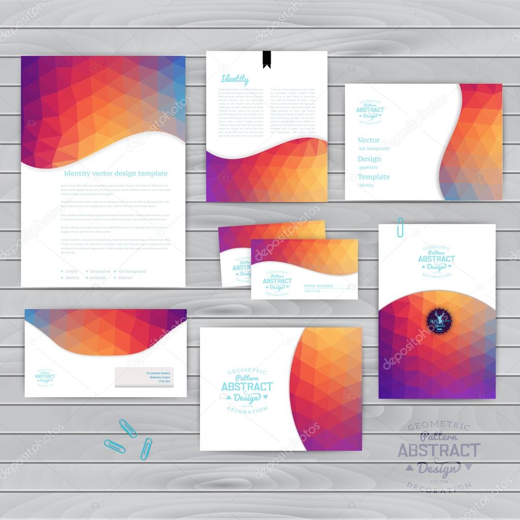Vector corporate identity, wave pattern. Abstract backdrop.Geome