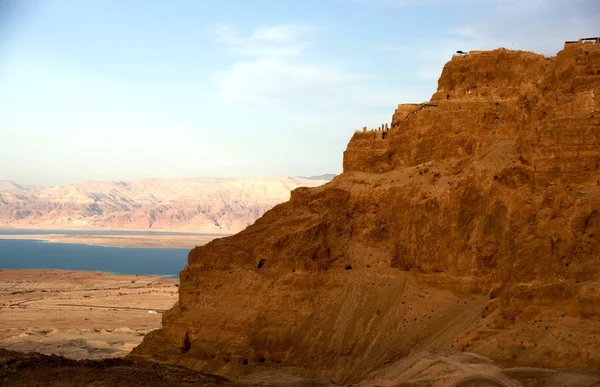 Pevnost Massada v Izraeli poblíž mrtvého moře — Stock fotografie